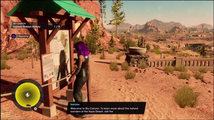 The Hidden History will begin when you press the button on the starting board, right in front of the tourist point - Saints Row 2022: Discoveries (Rojas Desert North) - list and description of activity - Rojas Desert North - Saints Row Guide, Walkthrough