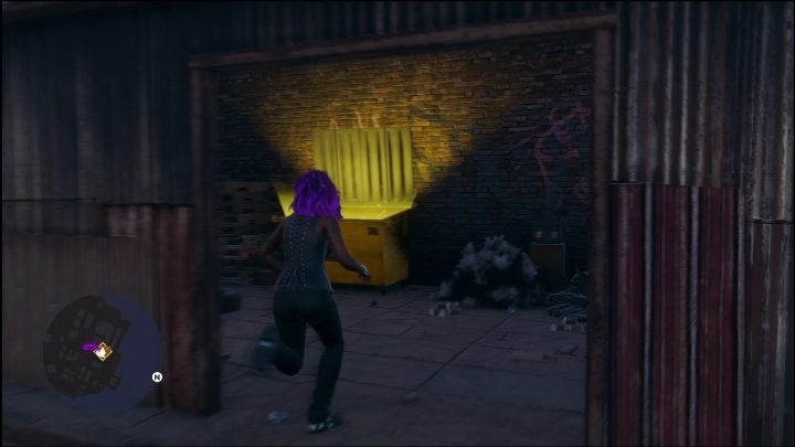 To complete this activity, you only need to search the dumpster that glows gold - Saints Row 2022: Discoveries (Lake Sabastian) - list and descriptions of activity - Lake Sabastian - Saints Row Guide, Walkthrough