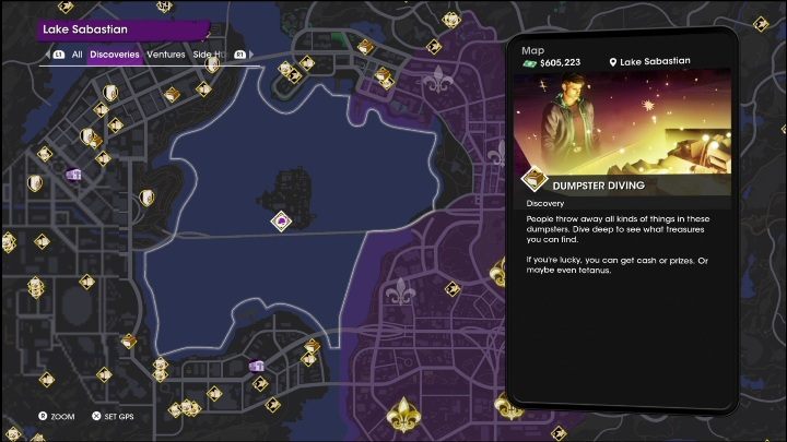 This activity is located in the southern part of the island - Saints Row 2022: Discoveries (Lake Sabastian) - list and descriptions of activity - Lake Sabastian - Saints Row Guide, Walkthrough