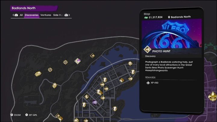 The photo hunt is located in the south-central part of the district, near the weather station - Saints Row 2022: Discoveries (Badlands North) - list and description of activity - Badlands North - Saints Row Guide, Walkthrough