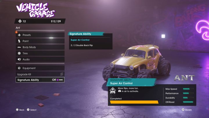 How to unlock: Perform a quadruple backflip with Super Air Control - Saints Row 2022: Trophies / Achievements - list of all, trophy guide - Trophy Guide - Saints Row Guide, Walkthrough