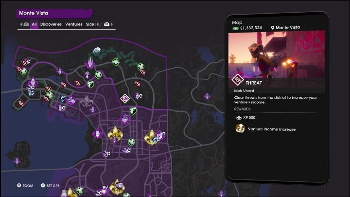 1 - Saints Row 2022: Threats (Monte Vista) - list and description of activity - Monte Vista - Saints Row Guide, Walkthrough
