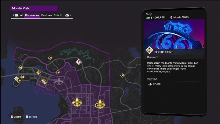 This activity is located in the south-eastern part of the district, right next to the area's main road - Saints Row 2022: Discoveries (Monte Vista) - list and description of activity - Monte Vista - Saints Row Guide, Walkthrough