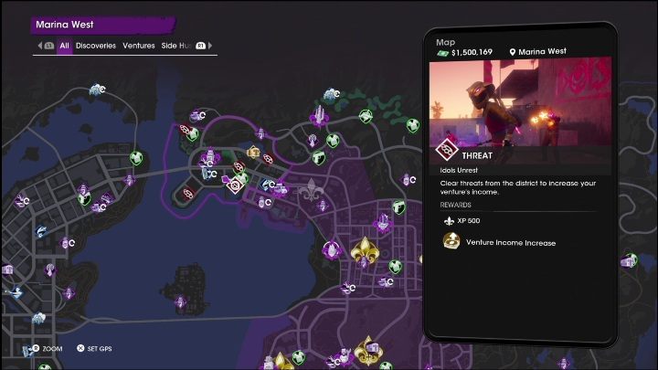 1 - Saints Row 2022: Threats (West Marina) - list and description of activity - Marina West - Saints Row Guide, Walkthrough