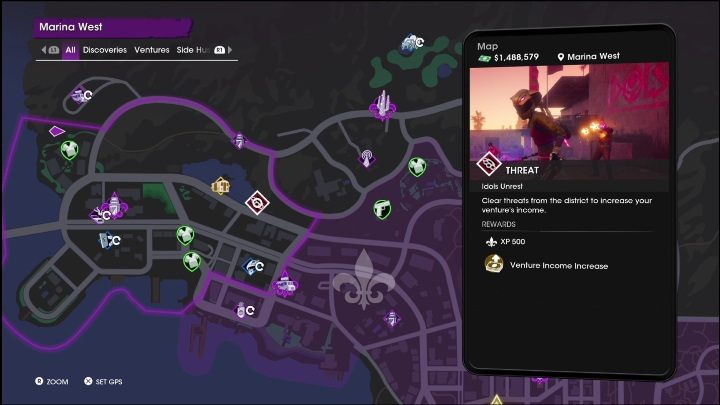5 - Saints Row 2022: Threats (West Marina) - list and description of activity - Marina West - Saints Row Guide, Walkthrough