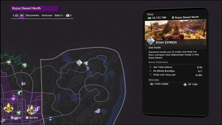 Reward - Saints Row 2022: Side Hustles (Rojas Desert North) - list and description of activity - Rojas Desert North - Saints Row Guide, Walkthrough