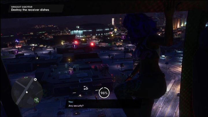 In the south-eastern part of the location, there is a quest giver who will activate the Wingsuit Sabotage mission - Saints Row 2022: Side Hustles (East Flats) - list and description of activity - East Flats - Saints Row Guide, Walkthrough