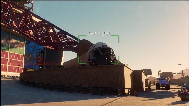 To complete this activity, take a photo of the big helmet in front of the stadium - Saints Row 2022: Discoveries (East Flats) - list and descriptions of activities - East Flats - Saints Row Guide, Walkthrough