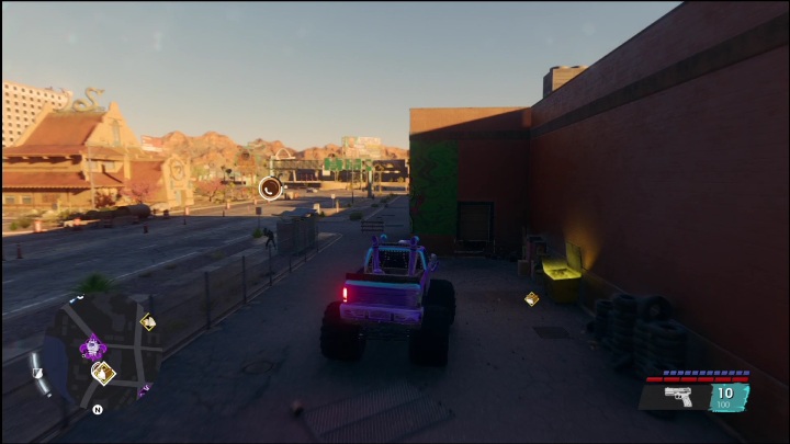 To complete this activity, you only need to search the dumpster that glows gold - Saints Row 2022: Discoveries (East Flats) - list and descriptions of activities - East Flats - Saints Row Guide, Walkthrough