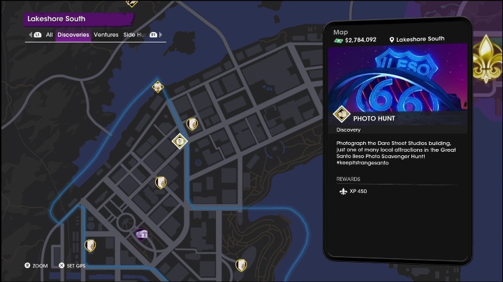 This activity is found in the east-north part of the region - Saints Row 2022: Discoveries (Lakeshore South) - list and description of activity - Lakeshore South - Saints Row Guide, Walkthrough