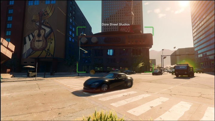 To complete this mission, you need to take a photo of the building standing at the intersection - Saints Row 2022: Discoveries (Lakeshore South) - list and description of activity - Lakeshore South - Saints Row Guide, Walkthrough