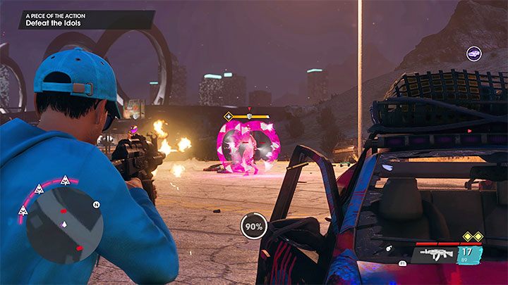 After delivering the cargo you must dispatch the two groups of Idols who'll appear near the garage - Saints Row 2022: A Piece of the Action - walkthrough - Walkthrough - Saints Row Guide, Walkthrough