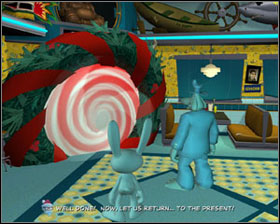 Talk to Spirit of Christmas Present - Episode 201: Ice Station Santa - part 2 - Episode 201: Ice Station Santa - Sam & Max: Season 2 - Game Guide and Walkthrough