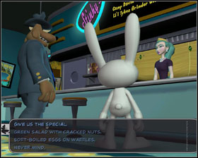 Go to Stinky and talk to her - Episode 202: Moai Better Blues - part 4 - Episode 202: Moai Better Blues - Sam & Max: Season 2 - Game Guide and Walkthrough