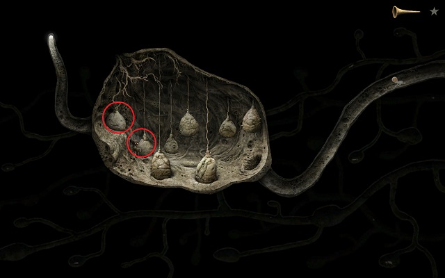 Upon having entered the next area, you will notice a solution to the task currently at your hands - Free the bee - Great log - Samorost 3 - Game Guide and Walkthrough