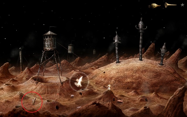 After you complete this task, you will receive another sound collectible (Hermit Crabs Steam achievement) - Start the elevator - Volcanic Vent Planet - Samorost 3 - Game Guide and Walkthrough