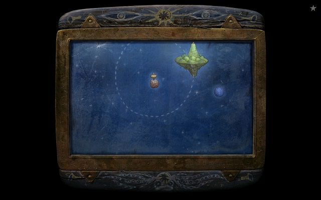 Start into the outer space again and set the course to the planet shown in the above screenshot - Free the moon - Volcanic Vent Planet - Samorost 3 - Game Guide and Walkthrough