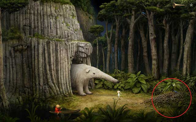 A single dose of alcohol is too little, though, to get rid of him - Defeat the hydra - Monk Planet - Samorost 3 - Game Guide and Walkthrough