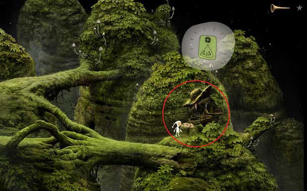 What you want now is the mushroom pickers knife - Singing spirits - Home Planet - Samorost 3 - Game Guide and Walkthrough