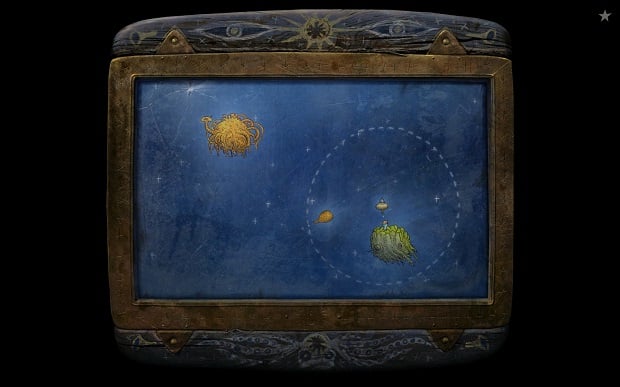 The range of the spaceship is limited, which is why, in your space travels, you will have move to the planet that is currently the closest - Assemble a UFO - Home Planet - Samorost 3 - Game Guide and Walkthrough
