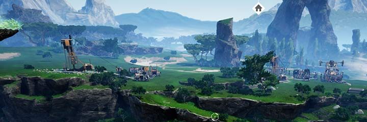 Iron deposits are right from the HUB, while the left side holds a simple production line for copper ore. - Base location - where should I build the base in Satisfactory? - 10 Important Tips - Satisfactory Guide