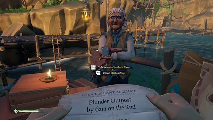 After voting and activating the mission, remember to return to the trader and collect the chicken coops. You can carry only one at a time. - Sea of Thieves: Chickens, pigs - how to catch? - For Landlubbers - Sea Of Thieves Guide