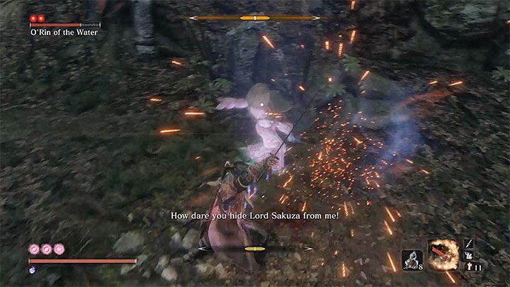 Focus on deflecting ORin of the Waters attacks - ORin of the Water | Sekiro Shadows Die Twice Boss Fight - Bosses - Sekiro Guide and Walkthrough