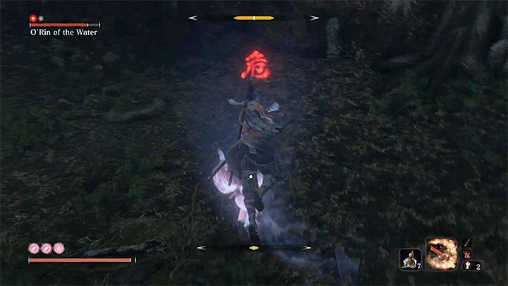 Wait for the attack marked with the red symbol - ORin of the Water | Sekiro Shadows Die Twice Boss Fight - Bosses - Sekiro Guide and Walkthrough