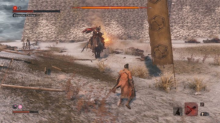 When you run away from a big snake, you will get to the new fortress, which is the last part of Ashina Outskirts - In what order to explore the initial locations in Sekiro Shadows Die Twice? - FAQ - Sekiro Guide and Walkthrough