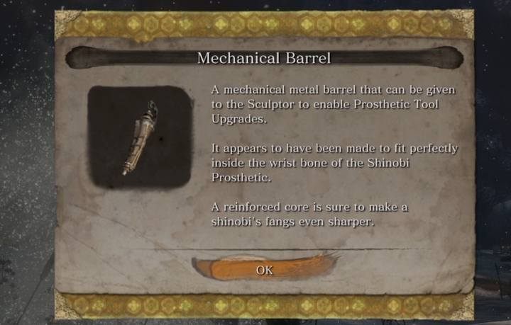 Each prosthetic tool can be upgraded - How to craft prosthetic tool upgrades in Sekiro? - FAQ - Sekiro Guide and Walkthrough