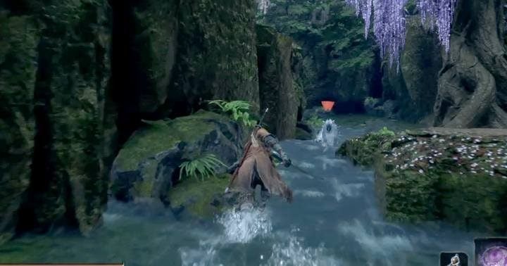 First, go around the rock on which the building is located to kill the two wolf-like monsters - Shichimen Warrior #2 | Sekiro Shadows Die Twice Boss Fight - Bosses - Sekiro Guide and Walkthrough