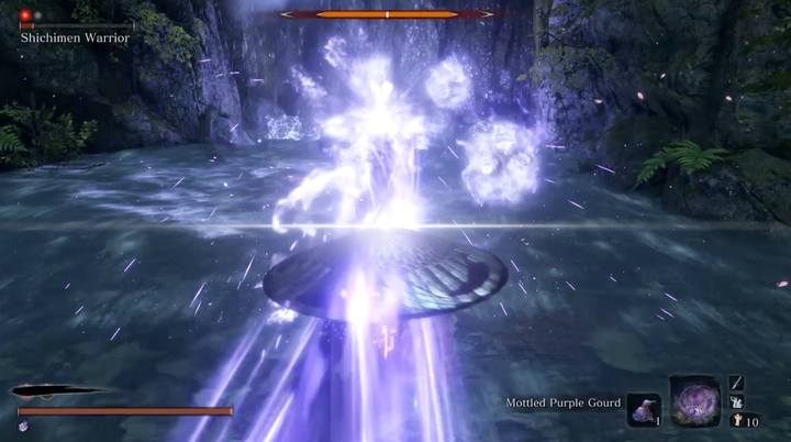 The Phoenixs Lilac Umbrella protects you from all attacks that can be performed by Shichimen Warrior. - Shichimen Warrior #2 | Sekiro Shadows Die Twice Boss Fight - Bosses - Sekiro Guide and Walkthrough