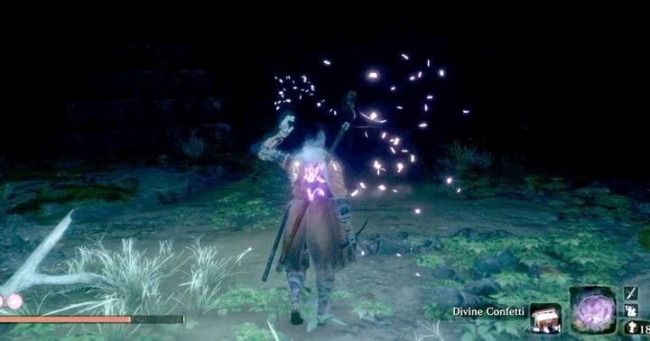 Using Divine Confetti will increase the damage done to the boss; it takes a few seconds to activate the item. - Headless #4 | Sekiro Shadows Die Twice Boss Fight - Bosses - Sekiro Guide and Walkthrough