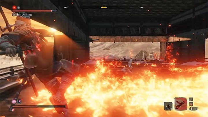 Two other fire attacks of Isshin - Isshin Ashina | Sekiro Shadows Die Twice Boss Fight - Bosses - Sekiro Guide and Walkthrough