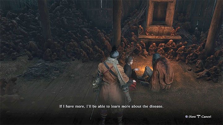 Speak with Emma in Dilapidated Temple - How to avoid Dragonrot spread in Sekiro Shadows Die Twice? - FAQ - Sekiro Guide and Walkthrough