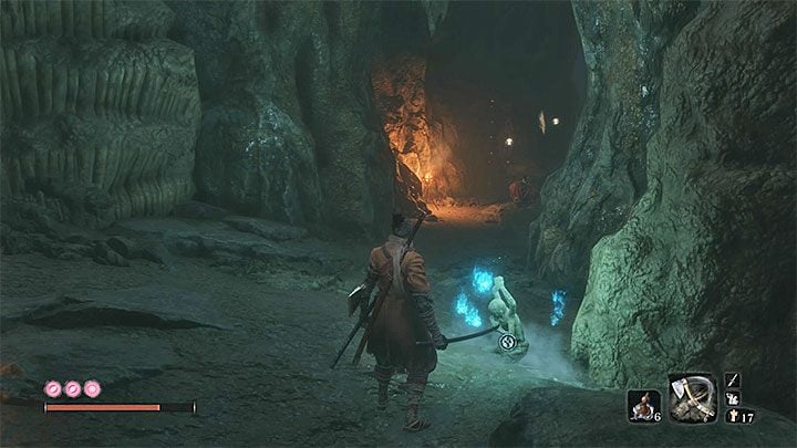 Reach the end of this ledge and jump to the next one - Where is the entrance to Ashina Depths in Sekiro? - FAQ - Sekiro Guide and Walkthrough