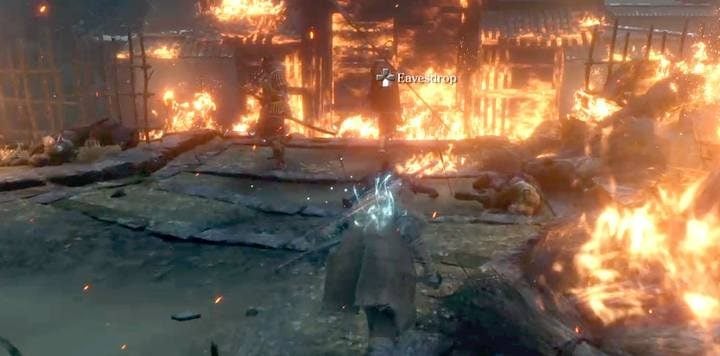 Start the battle, making your way to the boss and his assistant - Seven Ashina Spears - Shume Masaji Oniwa | Sekiro Shadows Die Twice Boss Fight - Bosses - Sekiro Guide and Walkthrough