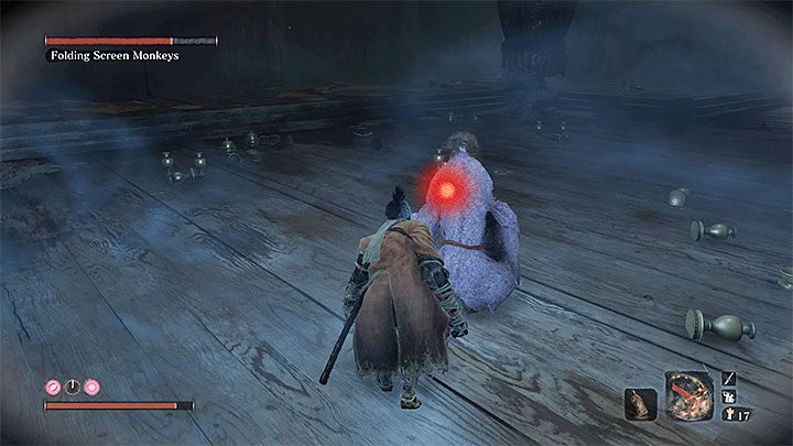 Frighten the monkeys, by showing yourself - How to find and kill Folding Screen Monkeys in Sekiro? - FAQ - Sekiro Guide and Walkthrough