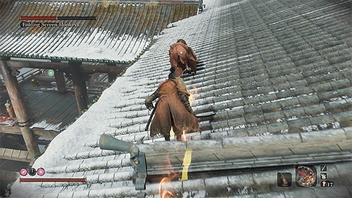 This monkey is able to warn the remaining ones with its cry and make them run away - How to find and kill Folding Screen Monkeys in Sekiro? - FAQ - Sekiro Guide and Walkthrough
