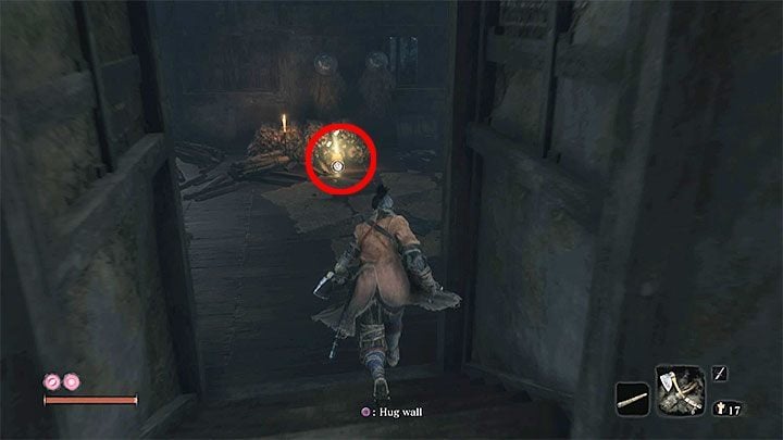 Turn left and get to the chest shown in the picture - Gourd Seeds | Unique items in Sekiro Shadows Die Twice - Unique items - Sekiro Guide and Walkthrough