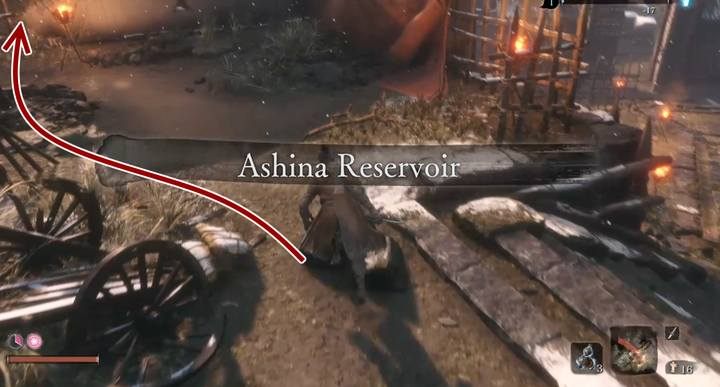 From the control point immediately turn left and jump over the abyss. - Lone Shadow Longswordsman | Sekiro Shadows Die Twice Boss Fight - Bosses - Sekiro Guide and Walkthrough