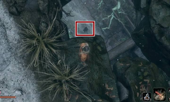 It is important not to go down to the boss on the stairs - Lone Shadow Longswordsman | Sekiro Shadows Die Twice Boss Fight - Bosses - Sekiro Guide and Walkthrough