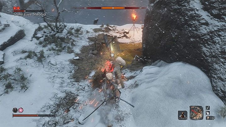 You now have to move from one small ledge to another - Sunken Valley | Sekiro Shadows Die Twice Walkthrough - Main story - Sekiro Guide and Walkthrough