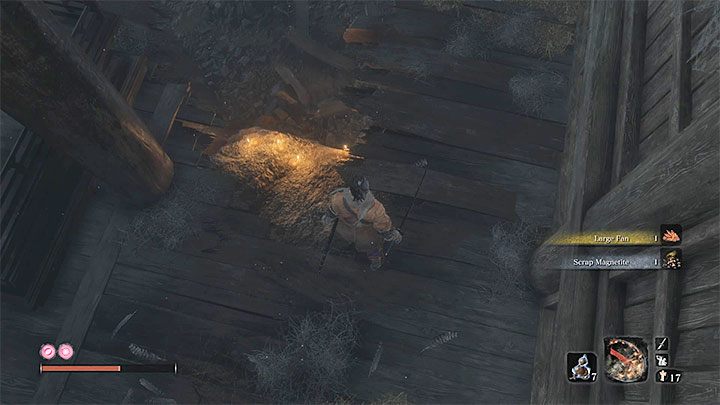 Start with opening the container in front of the large statue - inside, you will find a Large Fan (take this item back to the Sculptor) - Sunken Valley | Sekiro Shadows Die Twice Walkthrough - Main story - Sekiro Guide and Walkthrough