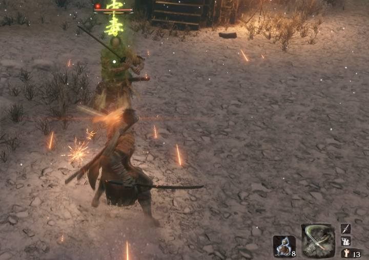 Performing a full attack combination with Sabimaru may poison the enemy. - Sabimaru | Prosthetic Tools in Sekiro Shadows Die Twice - Prosthetic Tools - Sekiro Guide and Walkthrough