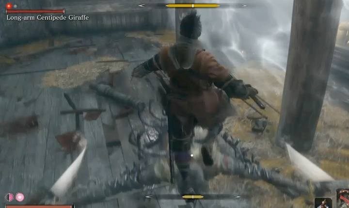 When the enemy is preparing for a special attack, instead of leaping back - jump. - Long-arm Centipede Giraffe | Sekiro Shadows Die Twice Boss Fight - Bosses - Sekiro Guide and Walkthrough