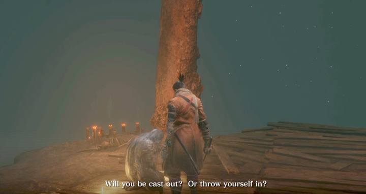 To get to the Ashina Depths, you have to throw yourself into the abyss by following a side path from the dungeon. - Shinobi Eyes Shirahagi | Sekiro Shadows Die Twice Boss Fight - Bosses - Sekiro Guide and Walkthrough