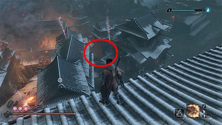 After defeating the Divine Dragon, Wolf is teleported to Ashina Castle - Return | Sekiro Shadows Die Twice endings - Game Endings - Sekiro Guide and Walkthrough
