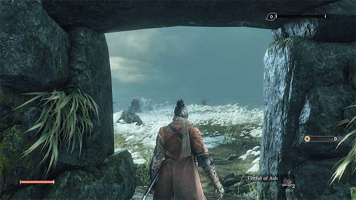 Go to the Edge, drop down, and move to the side - Prologue in Ashina Reservoir | Sekiro Shadows Die Twice Walkthrough - Main story - Sekiro Guide and Walkthrough