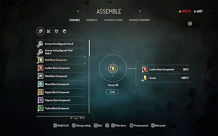If you really need a certain component type right now, you can decide to sacrifice other components - Crafting in Seven The Days Long Gone - Basics - Seven The Days Long Gone Game Guide